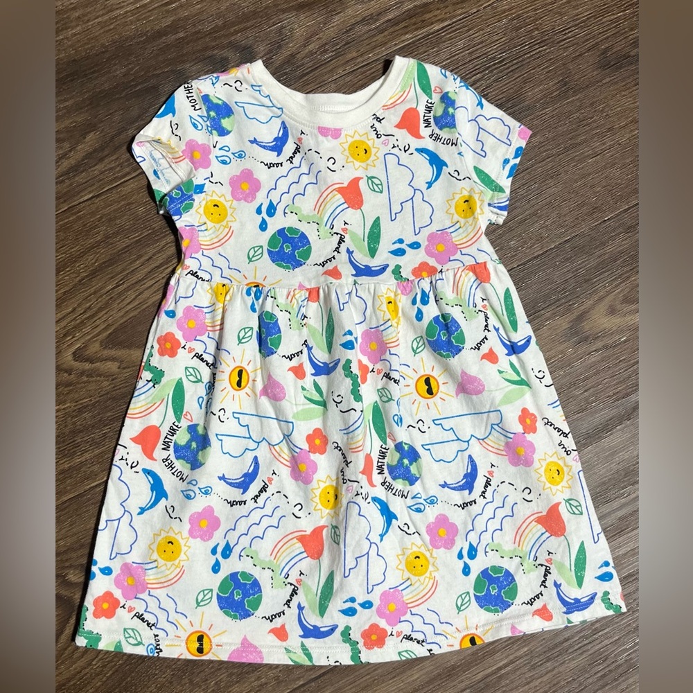Preloved-OLD NAVY Toddler Girls T-shirt Dress, Lightweight Dress, Summer Dress